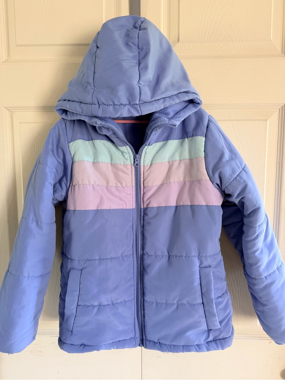 Operation Warm Girls 14/16 Lavender Hooded Puffer Coat